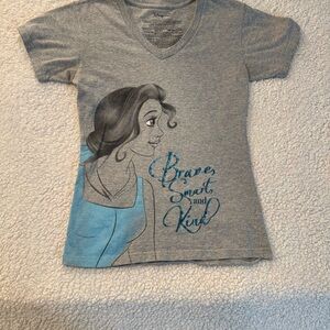 Disney Gray and Blue Kids Tee with Inspirational Graphic